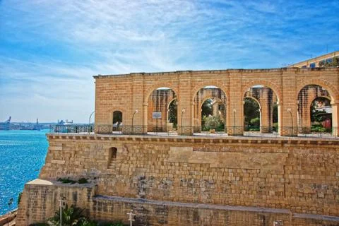 Upper Barracca Gardens of Saint Peter Paul Bastion Valletta Malta Foto stock