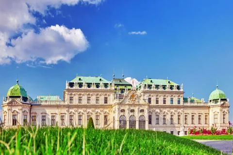 Upper Belvedere. Main palace complex Belvedere.Vienna. Stock Photos