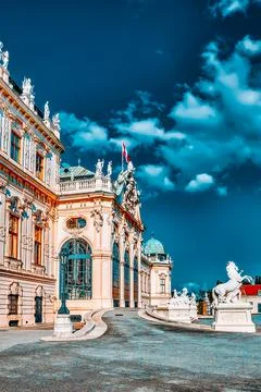 Upper Belvedere. Main palace complex Belvedere.Vienna. Stock Photos