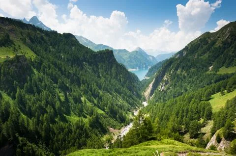 Upper blenio valley Stockfoto's