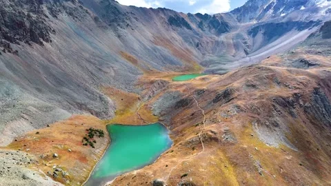 Upper Blue Lakes 01 | Mount Sneffels Wilderness | San Juans Colorado | 4K Drone Stock Footage 293245231