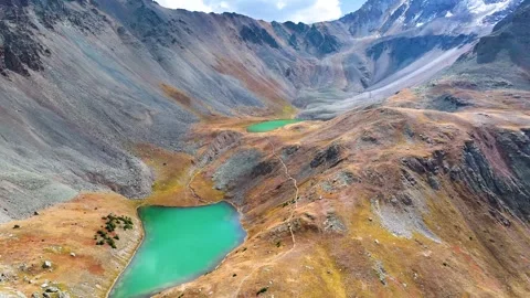 Upper Blue Lakes 02 | Mount Sneffels Wilderness | San Juans Colorado | 4K Drone Stock Footage 293245273