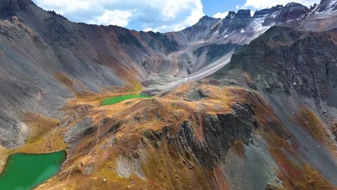 Upper Blue Lakes 03 | Mount Sneffels Wilderness | San Juans Colorado | 4K Drone Stock-Footage 293245257