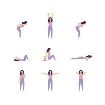 Upper body workout Stock Illustration