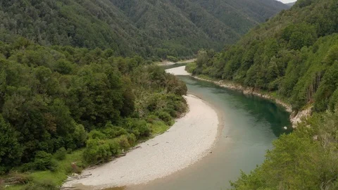 Upper Buller Viewpoint over the river at state hwy 6, New Zealand, Sout Video stock 127046605