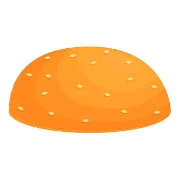 Upper bun icon cartoon vector. Burger food slice Stock Illustration