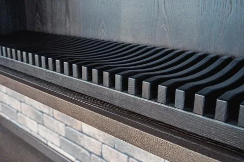 Upper cabinet of toned black solid ash with dish dryer in kitchen Foto stock