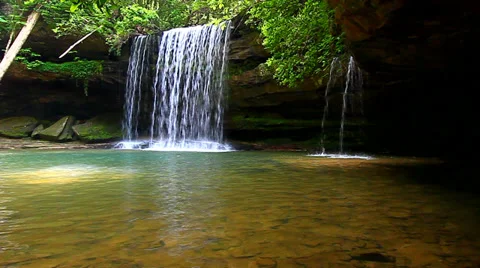 Upper Caney Creek Falls Video stock 34861654