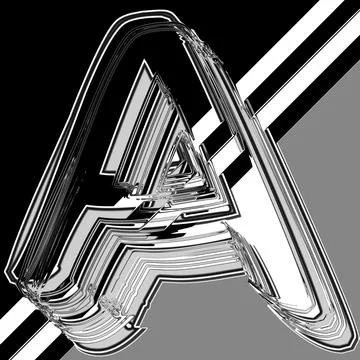 Upper-case character A as monogram Stock Illustration