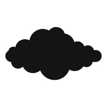 Upper cloud icon, simple style. Stock Illustration