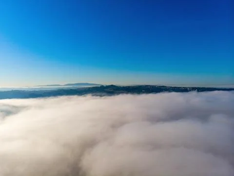 Upper the clouds with the morning Stock Photos