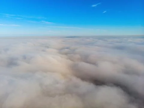 Upper the clouds with the morning Stock Photos