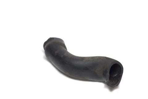 Upper crankcase ventilation hose, closeup, isolated on white background, wi.. Stock Photos