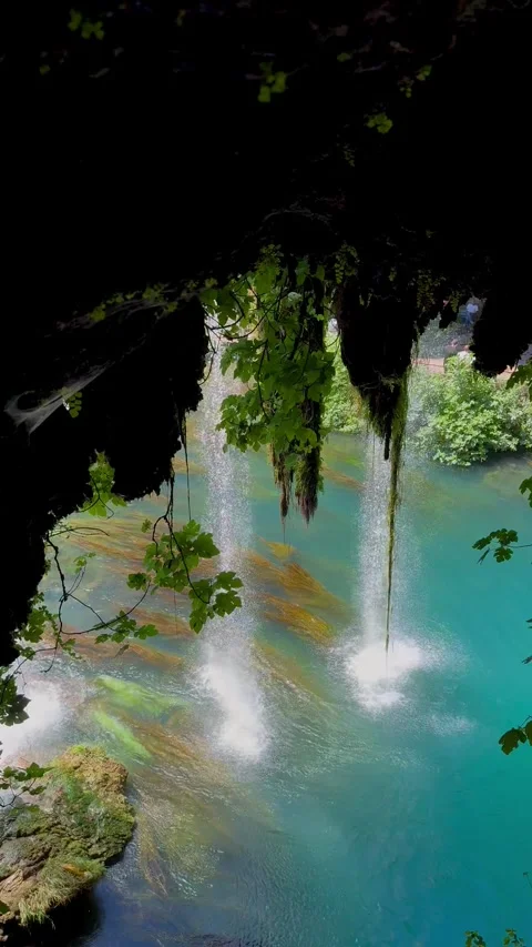 Upper Duden Waterfall in Antalya Stock Footage 313039567