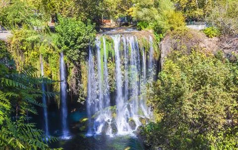 Upper Duden Waterfall in Antalya 스톡 사진