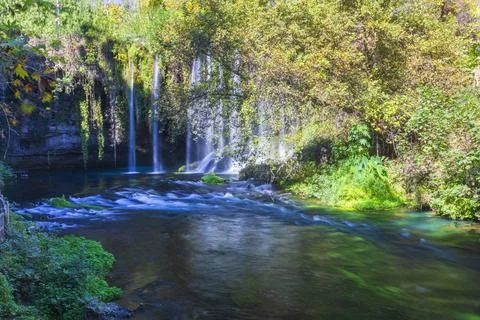 Upper Duden Waterfall in Antalya 스톡 사진