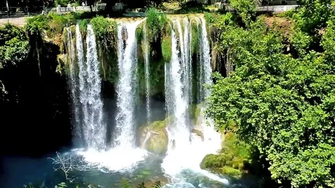 Upper Duden Waterfall Stock Footage