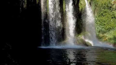 Upper Duden waterfall in timelapse Stock Footage 122689435