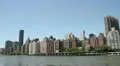 Upper East Side Manhattan as seen from Roosevelt Island HD Footage