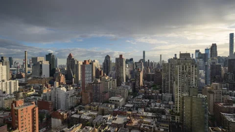 Upper East Side Rain Showers Timelapse Stock Footage 253356027