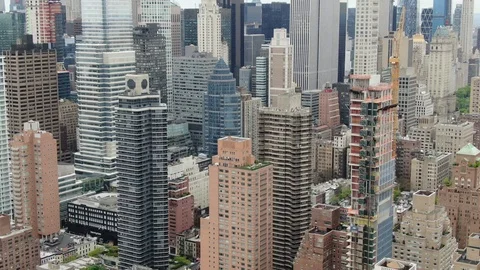 Upper East Side rooftops seen from above in New York City Video stock 107754026
