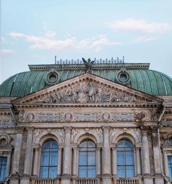 Upper facade view Stieglitz State Academy. Stock Photos