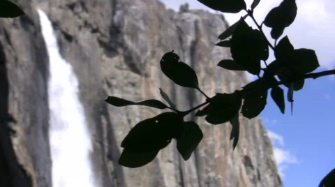 Upper Falls CU Rack Focus Stock Footage 876462