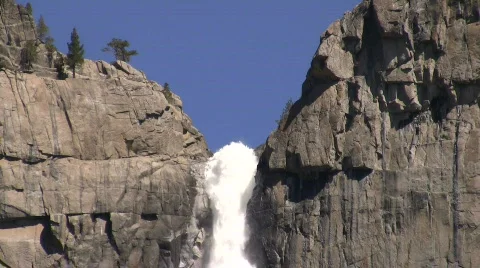 Upper Falls CU Zoom Out to Wide Filtered Stock Footage 876441