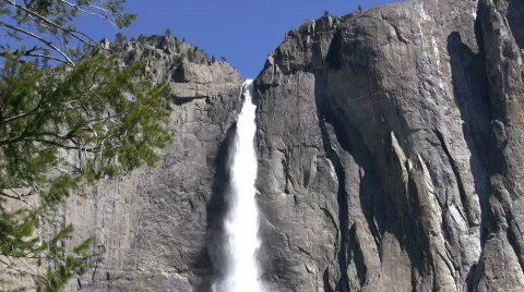 Upper Falls Medium Tilt Down Stock Footage 876268