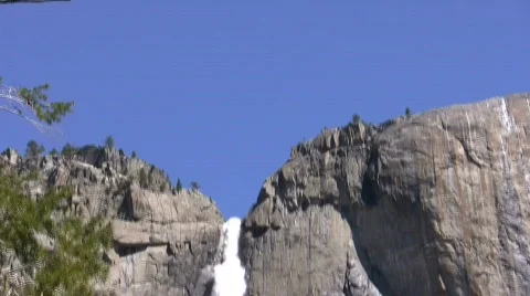 Upper Falls Medium Tilt Down Filtered Stock Footage 876296