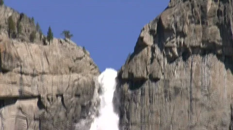 Upper Falls Medium Tilt Down Fast Filtered Stock Footage 876321