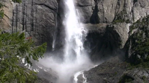 Upper Falls Medium Tilt Up Stock Footage 876229