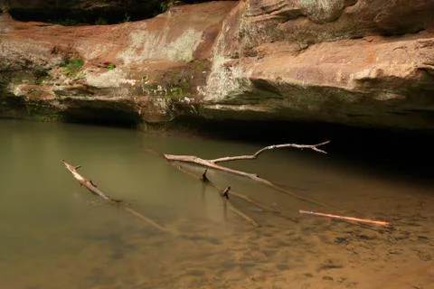Upper Falls at Old Man's Cave, Hocking Hills State Park, Ohio. Foto stock