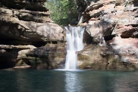 Upper Falls Waterfall at old mans cave Stock Photos