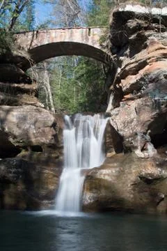 Upper Falls Waterfall at old mans cave Stock Photos