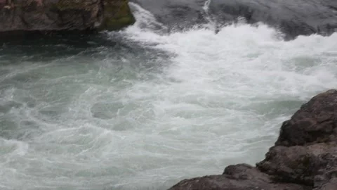 Upper Falls of the Yellowstone River. Yellowstone National Park Stock Footage 318457569