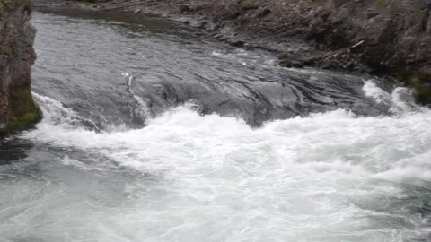 Upper Falls of the Yellowstone River. Yellowstone National Park Stock Footage 318457758