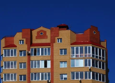 The upper floors of multistory building Stock Photos