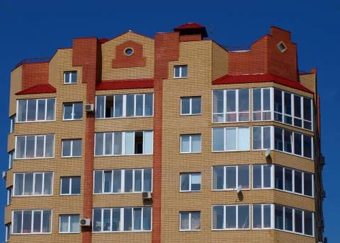 The upper floors of multistory building Stock Photos