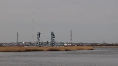 Upper Hack Lift Bridge In NJ Stock Footage 106356002