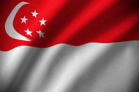 The upper half being red and the lower half white for Singapore flag consis.. Stock Photos