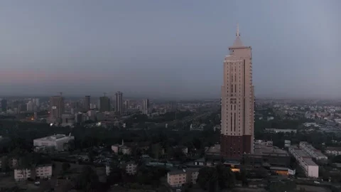 Upper Hill and CBD skyline in Nairobi Video stock 130682139