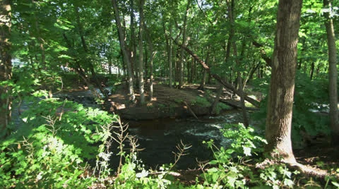 Upper Huron River - Panning/Time Lapsed Video stock 25853371