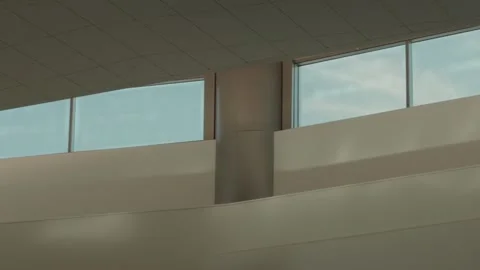 Upper Interior Windows Panning Right to Left Stock Footage 346201355