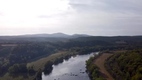 Upper James River Aerial Stock Footage 321143241