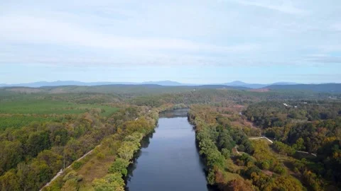 Upper James River Aerial Video stock 321143255
