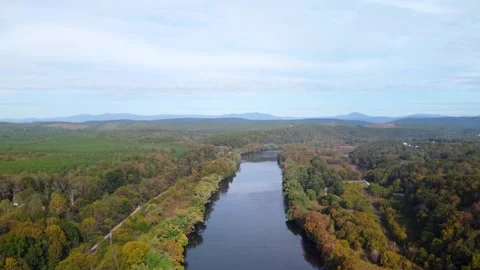 Upper James River Aerial Stock Footage 321143256