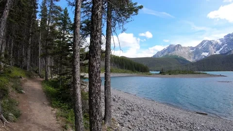 Upper Kananaskis Lake in Peter Lougheed Provincial Park, Alberta, Canada Stock-Footage 148890140