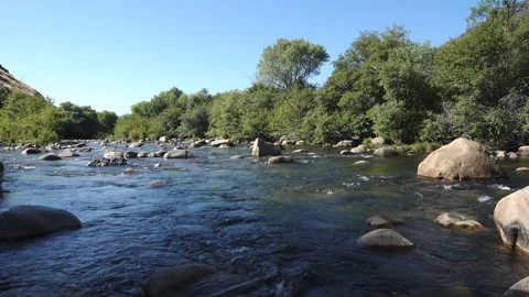 The upper Kern River in the eastern Sierra Nevada mountains Stock Footage 133143367