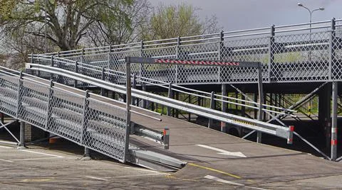 Upper level parking ramp Stock Photos